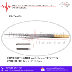 PRIME POTTS-SMITH Needle Forceps, TUNGSTEN CARBIDE (TC) Tips