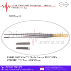 PRIME POTTS-SMITH Needle Forceps, TUNGSTEN CARBIDE (TC) Tips