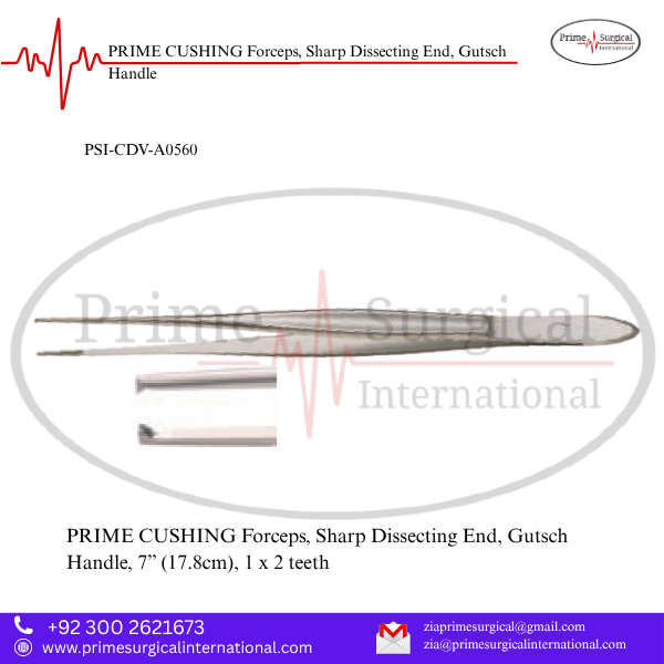 PRIME CUSHING Forceps, Sharp Dissecting End, Gutsch Handle
