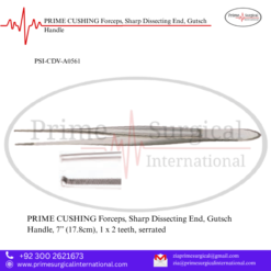 PRIME CUSHING Forceps, Sharp Dissecting End, Gutsch Handle