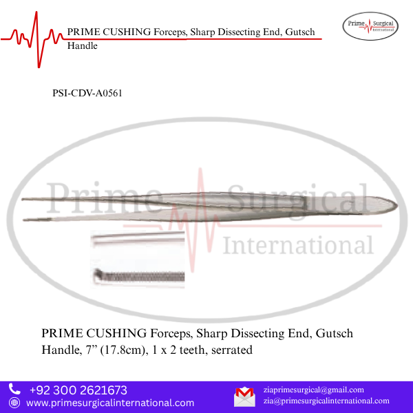 PRIME CUSHING Forceps, Sharp Dissecting End, Gutsch Handle
