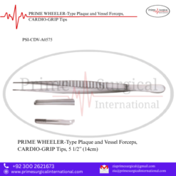 PRIME WHEELER-Type Plaque and Vessel Forceps, CARDIO-GRIP Tips
