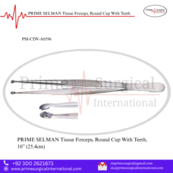 PRIME SELMAN Tissue Forceps, Round Cup With Teeth