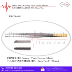 PRIME REUL Coronary Tissue Forceps, Delicate, TUNGSTEN CARBIDE (TC), 1.8mm Tips