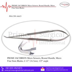 PRIME JACOBSON Micro Scissors, Round Handle, Micro Fine 9mm Blades