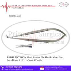 PRIME JACOBSON Micro Scissors, Flat Handle, Micro Fine 9mm Blades