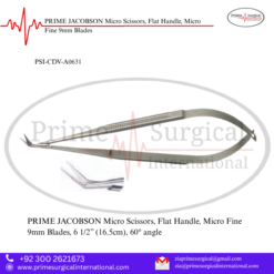 PRIME JACOBSON Micro Scissors, Flat Handle, Micro Fine 9mm Blades