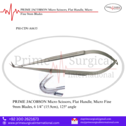 PRIME JACOBSON Micro Scissors, Flat Handle, Micro Fine 9mm Blades