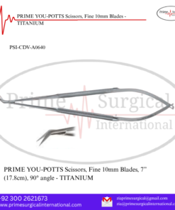 PRIME YOU-POTTS Scissors, Fine 10mm Blades - TITANIUM
