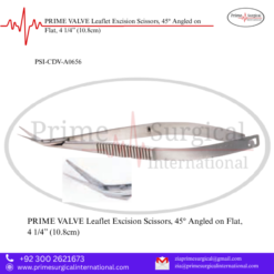 PRIME VALVE Leaflet Excision Scissors, 45° Angled on Flat, 4 1/4” (10.8cm)