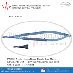 PRIME  Needle Holder, Round Handle, 1mm Micro DIAMOND DUST Tip