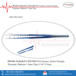 PRIME DeBAKEY-DIETRICH Coronary Artery Forceps, Titanium, Delicate 1.3mm Tips