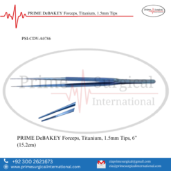 PRIME DeBAKEY Forceps, Titanium, 1.5mm Tips