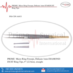 PRIME  Micro Ring Forceps, Delicate 1mm STARDUST Ring Tips