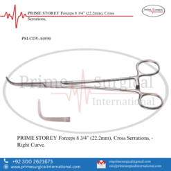 PRIME STOREY Forceps 8 3/4” (22.2mm), Cross Serrations,