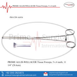 PRIME ALLIS-WILLAUER Tissue Forceps, 5 x 6 teeth