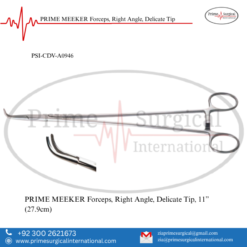 PRIME MEEKER Forceps, Right Angle, Delicate Tip