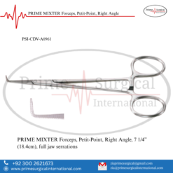PRIME MIXTER Forceps, Petit-Point, Right Angle