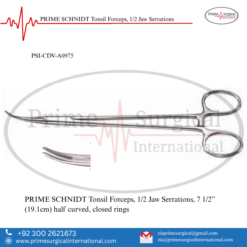 PRIME SCHNIDT Tonsil Forceps, 1/2 Jaw Serrations