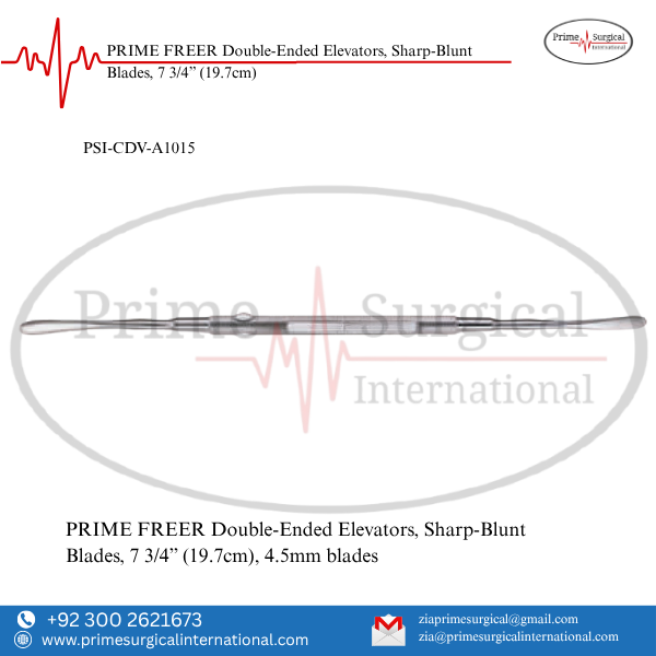 PRIME FREER Double-Ended Elevators, Sharp-Blunt Blades, 7 3/4” (19.7cm)