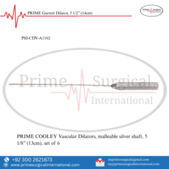 PRIME COOLEY Vascular Dilators, malleable silver shaft