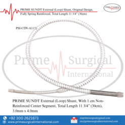 PRIME SUNDT External (Loop) Shunt, With 1 cm Non-Reinforced
 Center Segment, Total Length 11 3/4” (30cm)