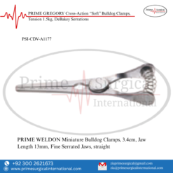 PRIME WELDON Miniature Bulldog Clamps, 3.4cm, Jaw Length 13mm, Fine Serrated Jaws