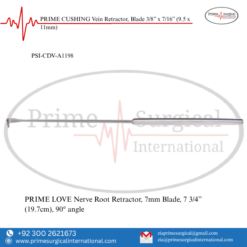 PRIME LOVE Nerve Root Retractor, 7mm Blade, 7 3/4” (19.7cm)