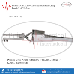 PRIME Cross Action Retractors, 4” (10.2cm), Spread 1” (2.5cm)