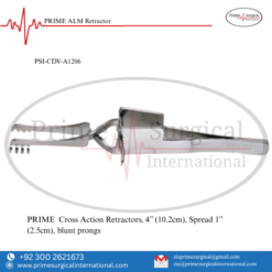 PRIME Cross Action Retractors, 4” (10.2cm), Spread 1” (2.5cm)
