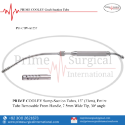 PRIME COOLEY Sump-Suction Tubes, 13” (33cm),
Entire Tube Removable From Handle, 7.5mm Wide Tip