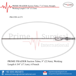 PRIME FRAZIER Suction Tubes, 9” (22.9cm), Working Length 6 3/4” (17.1cm)