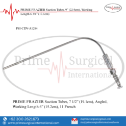PRIME FRAZIER Suction Tubes, 7 1/2” (19.1cm), Angled, Working Length 6” (15.2cm)