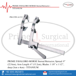 PRIME FAVALORO-MORSE Sternal Retractor - TITANIUM