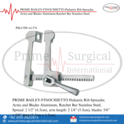 PRIME BAILEY-FINOCHIETTO Pediatric Rib Spreader, Arms and Blades Aluminum,Ratchet Bar Stainless Steel