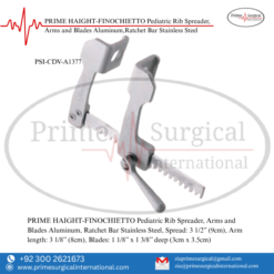 PRIME HAIGHT-FINOCHIETTO Pediatric Rib Spreader, Arms and Blades Aluminum,Ratchet Bar Stainless Steel