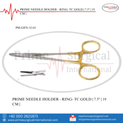 NEEDLE HOLDER - RING- TC GOLD | 7.5" | 19 CM |