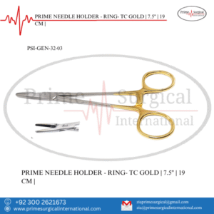 NEEDLE HOLDER - RING- TC GOLD | 7.5" | 19 CM |