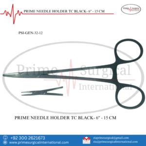NEEDLE HOLDER TC BLACK- 6" - 15 CM
