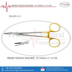 NEEDLE HOLDER - TC GOLD- 6"- 15 CM
