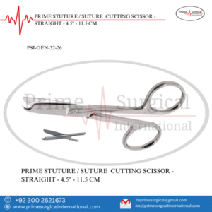 STUTURE / SUTURE  CUTTING SCISSOR - STRAIGHT - 4.5" - 11.5 CM