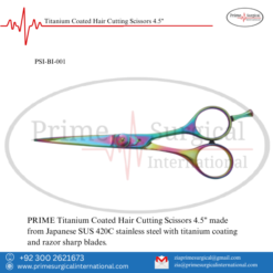 Titanium Coated Hair Cutting Scissors 4.5" – Titanium Coated | PRIME Surgical International