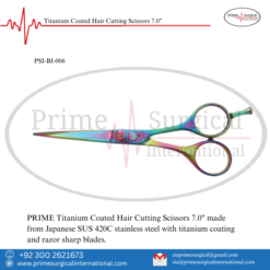 Titanium Coated Hair Cutting Scissors 7.0" – Titanium Coated | PRIME Surgical International
