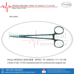 PRIME NEEDLE HOLDER - RING- TC GOLD | 7.5" | 19 CM |