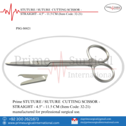 PRIME STUTURE / SUTURE CUTTING SCISSOR - STRAIGHT - 4.5" - 11.5 CM