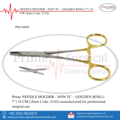 PRIME NEEDLE HOLDER - NON TC - GOLDEN RING | 7" | 18 CM |