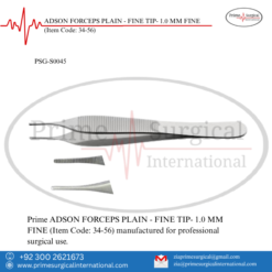 PRIME ADSON FORCEPS PLAIN - FINE TIP- 1.0 MM FINE