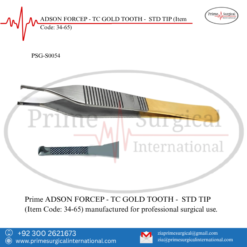 PRIME ADSON FORCEP - TC GOLD TOOTH - STD TIP