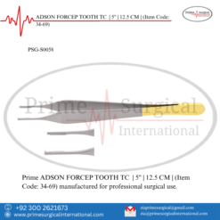 PRIME ADSON FORCEP TOOTH TC | 5" | 12.5 CM |