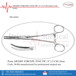 PRIME ARTERY FORCEPS FINE TIP | 9" | 23 CM |